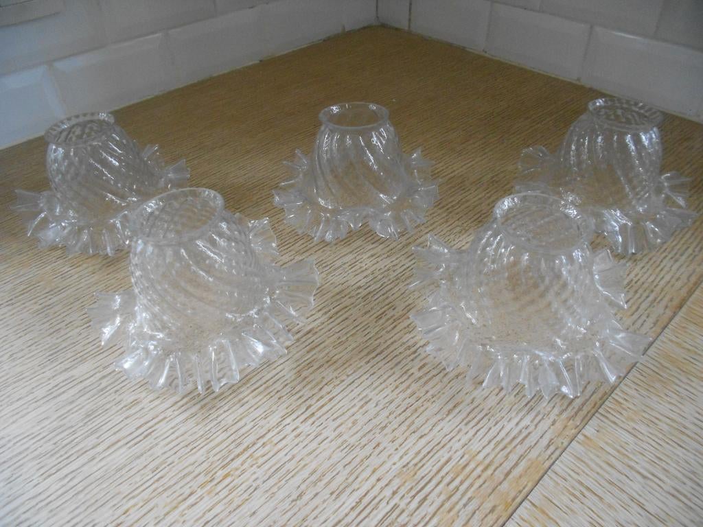 Kroonluchter: lampenkap, glazen kap, lamp. IK, Antiek en Kunst, Antiek | Verlichting, Ophalen of Verzenden