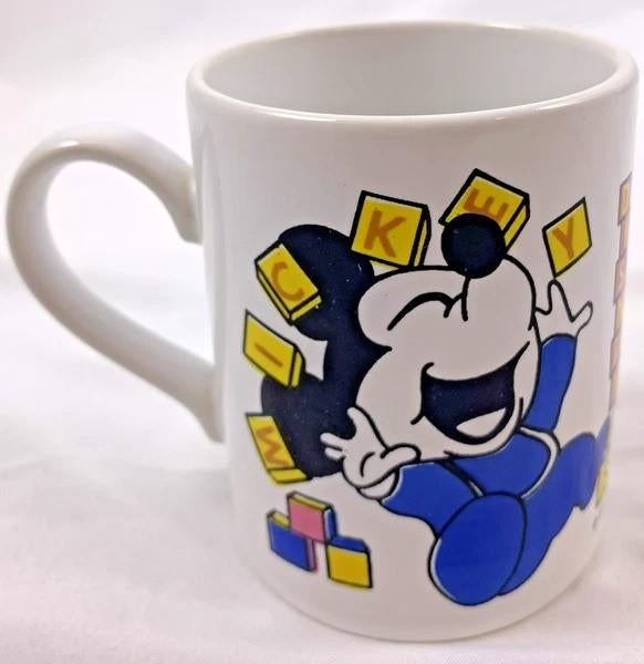 Disney Mickey Minnie Mok Kilncraft 1984 Vintage Keramiek, Verzenden, Mickey Mouse, Zo goed als nieuw, Servies