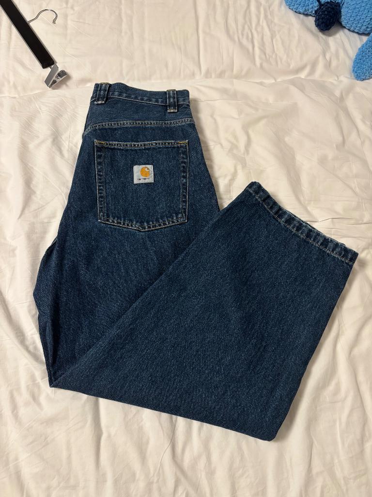 Pantalon Carrhart Brandon taille M bleu foncé délavé, Vêtements | Hommes, Pantalons, Neuf, Enlèvement ou Envoi, Carhartt, Bleu