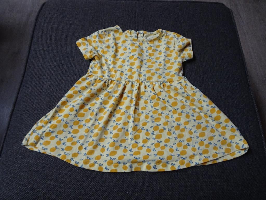 Robe jaune à imprimé citron (JBC) Taille 74 - 9 mois, Robe ou Jupe, Enlèvement ou Envoi, Comme neuf, JBC.