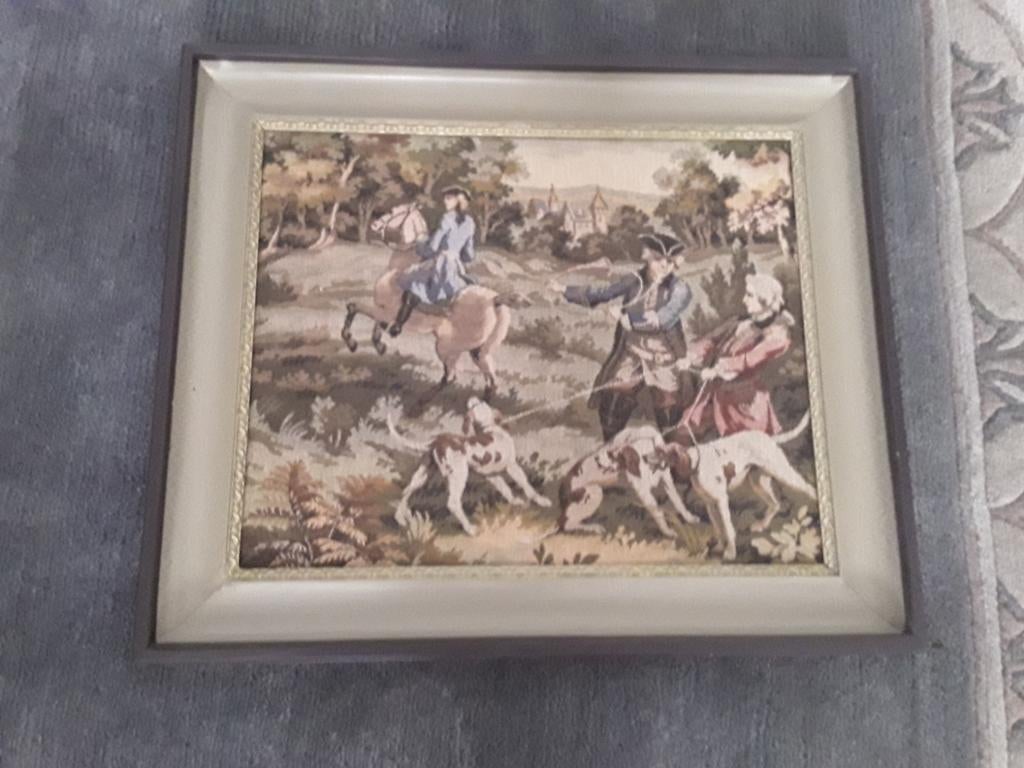 Gobelin in antieke lijst, Antiek en Kunst, Ophalen