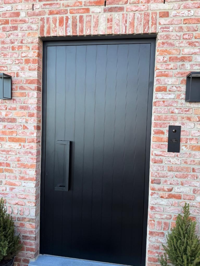 Porte d'entrée Reynaers Masterline 8 Hi en aluminium — Noir, Bricolage & Construction, Moins de 200 cm, Porte extérieure, Comme neuf