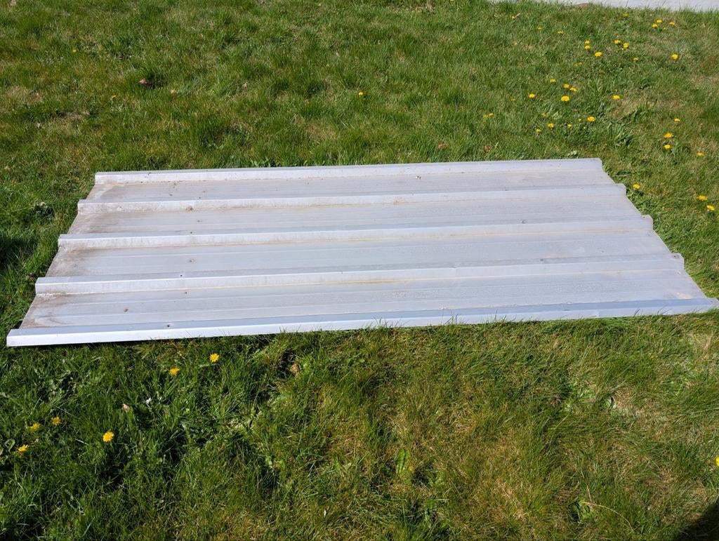 Stalen golfplaat 250x110 4 stuks, Doe-het-zelf en Bouw, Ophalen of Verzenden, Golfplaat