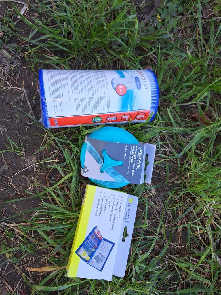 Zwembad filter, chloorhouder en waterkwaliteit tester 5€, Tuin en Terras, Bestrijdingsmiddelen, Ophalen