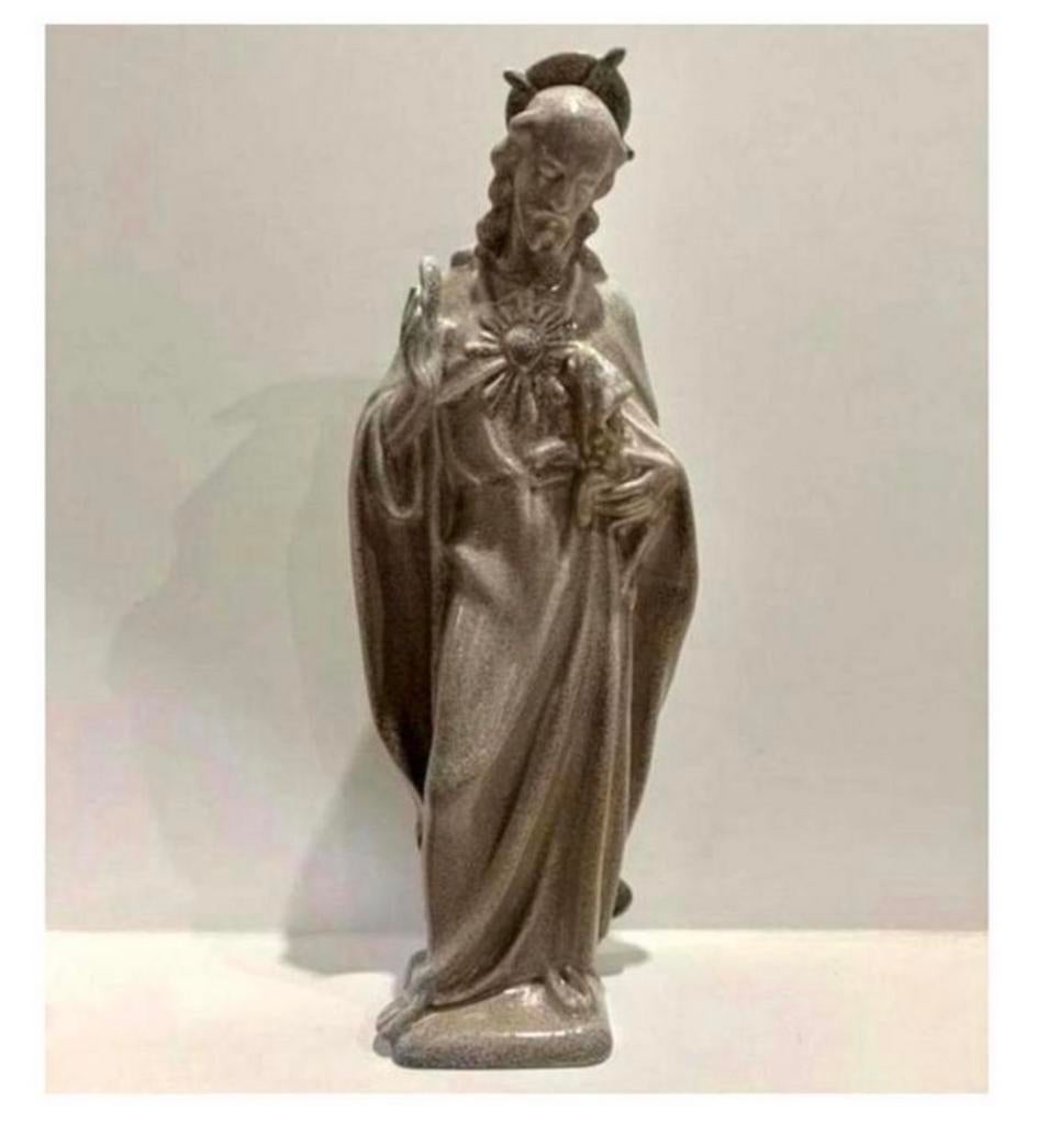 Leo Jungblut 1930 antiek Beeld Christus goede herder 35cm, Antiek en Kunst, Antiek | Religieuze voorwerpen, Ophalen of Verzenden
