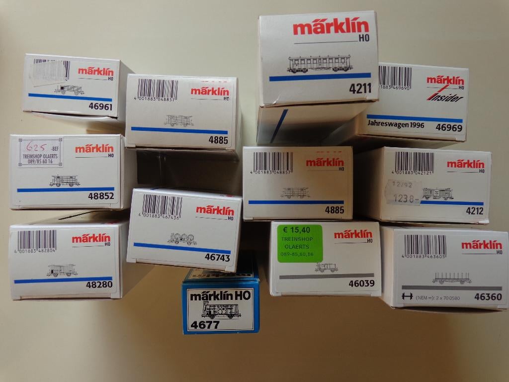 Marklin ho Württemberg Lot de 12 wagons divers., Hobby en Vrije tijd, Ophalen of Verzenden, Nieuw, Wagon, Märklin