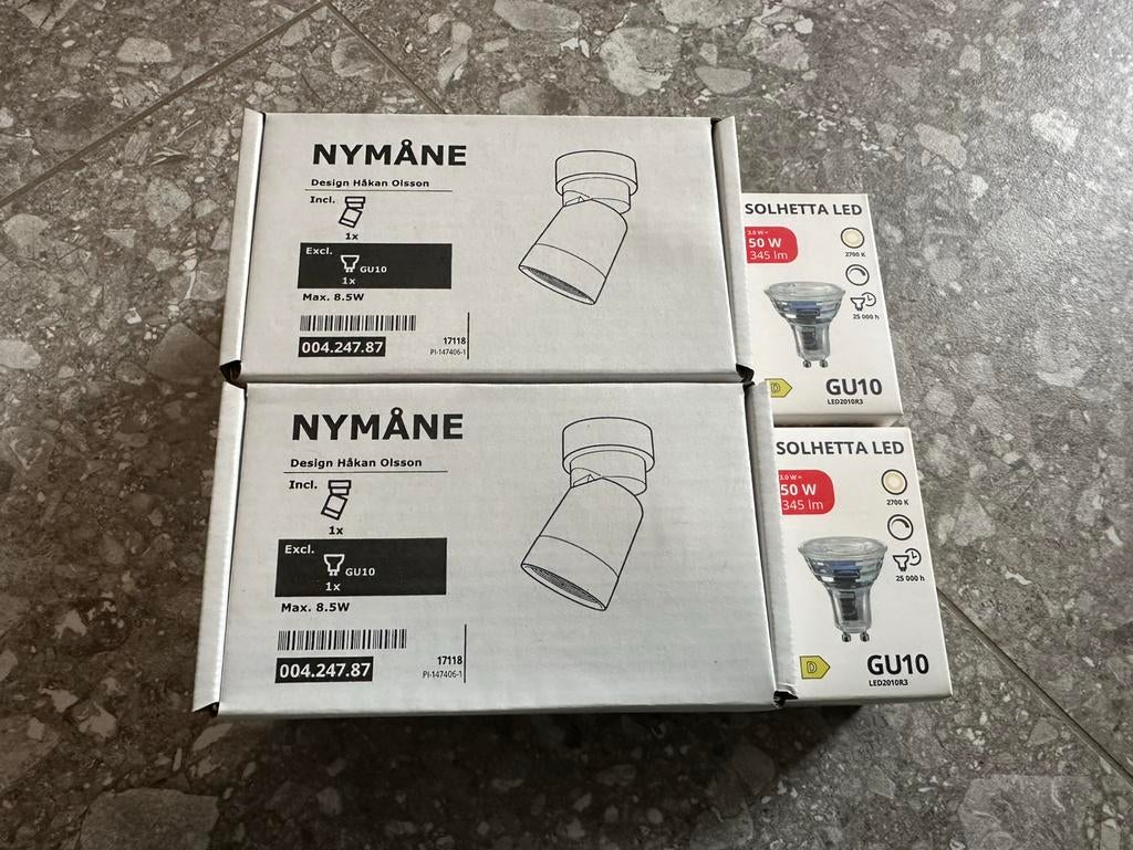 2 Nymane lampen, Maison & Meubles, Lampes | Spots, Enlèvement, Neuf, Spot encastrable ou Spot mural