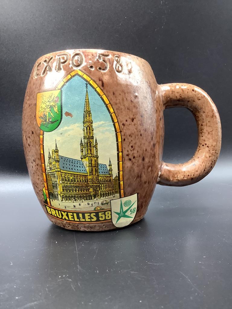 Ancienne chope Expo 58, Collections, Rétro, Enlèvement ou Envoi