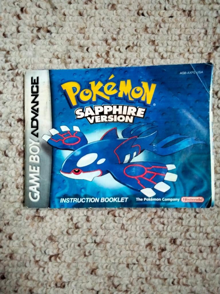 Pokémon Sapphire usa boekje, Games en Spelcomputers, Games | Nintendo Game Boy, Ophalen of Verzenden