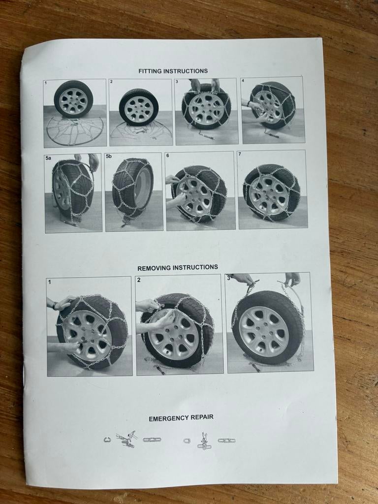 Sneeuwkettingen, Ophalen, Nieuw
