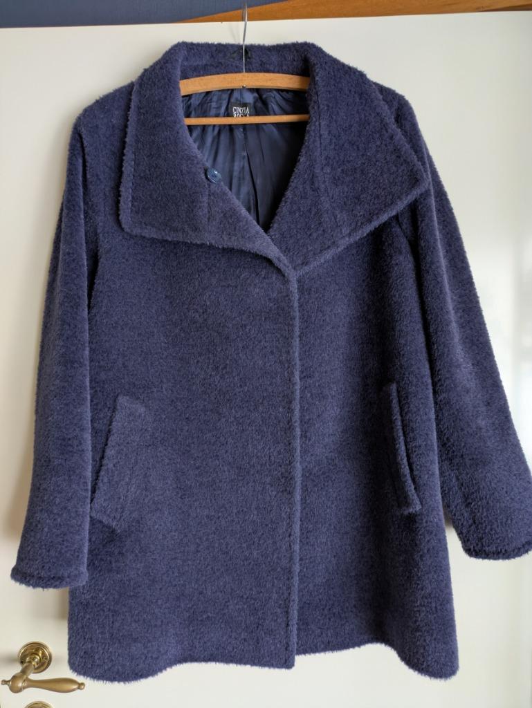 Alpaca wollen dames jas 'Cinzia Rocca', Maat 38/40 (M), Cinzia Rocca, Blauw, Ophalen of Verzenden