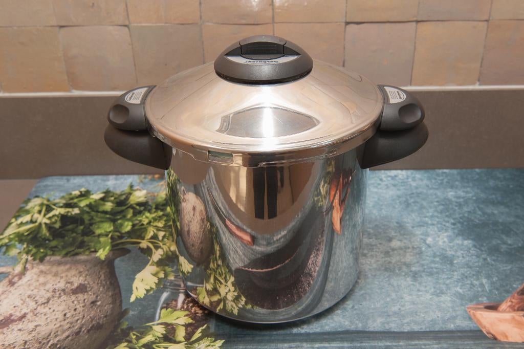 demeyere snelkookpot, Inox, Gebruikt, Keramische plaat, Ophalen