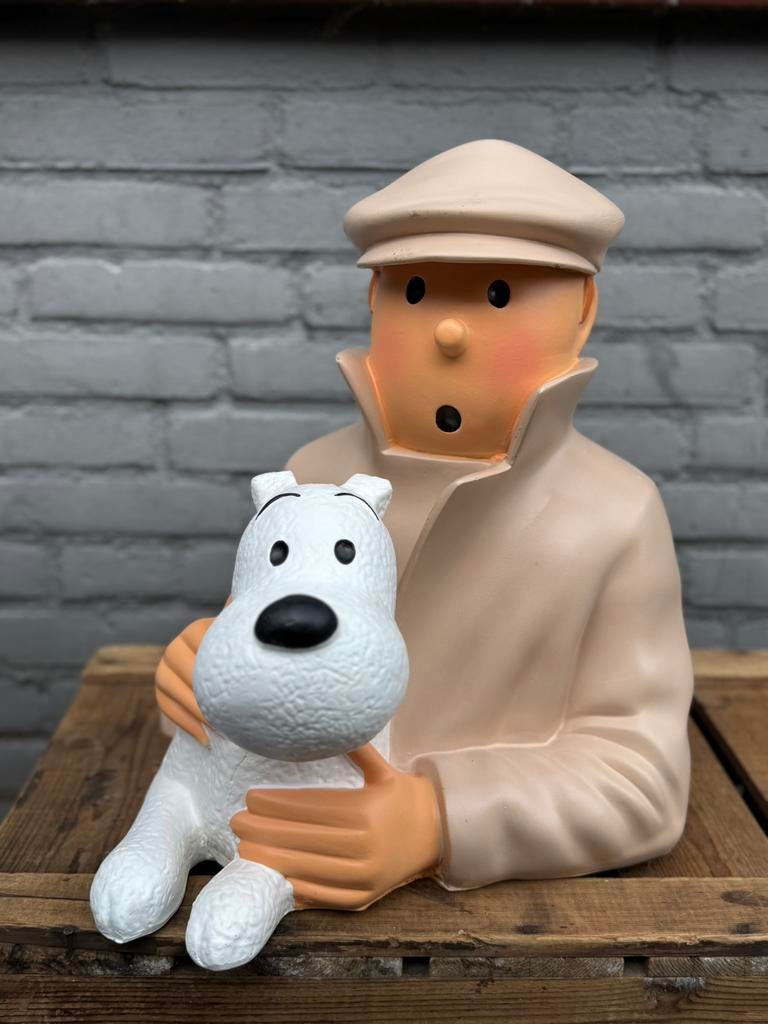 Buste de Bobby et Tintin, Collections, Statues & Figurines, Utilisé, Animal, Enlèvement