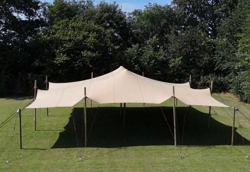 Te huur! Stretchtent 10x12m inclusief verlichting, Ophalen, 6 meter of meer, Nieuw, 8 meter of meer