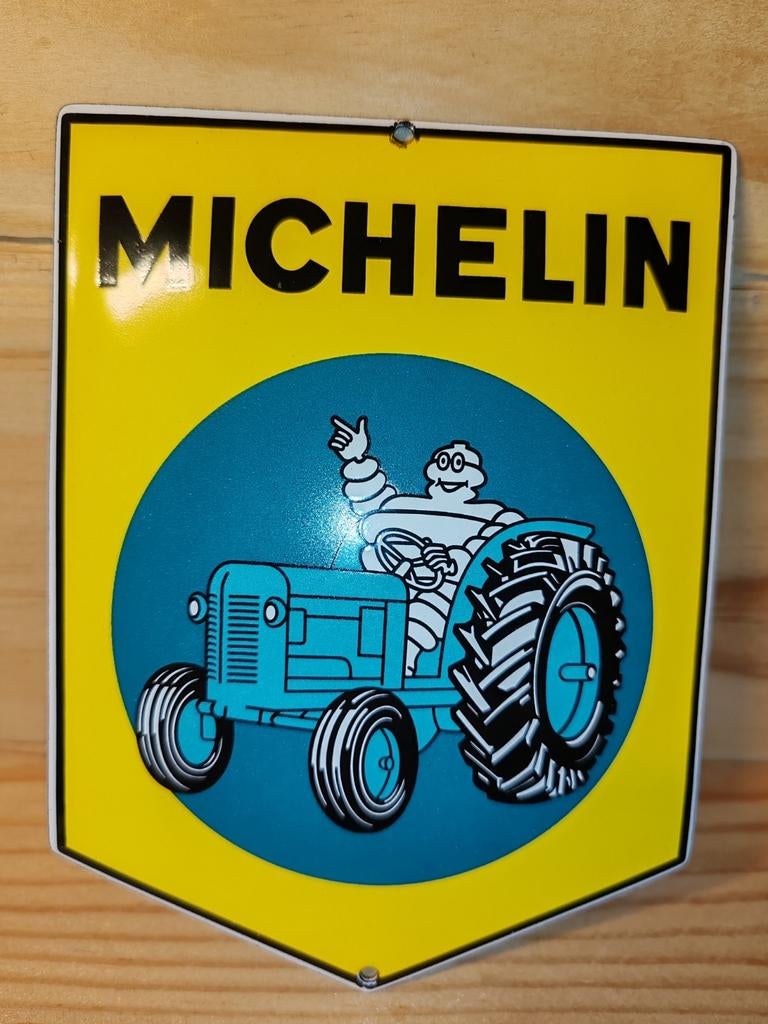 Geëmailleerde Michelin-plaat, Ophalen of Verzenden, Zo goed als nieuw, Reclamebord