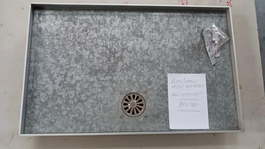 INBOUW VLOERKADER met inox afvoer voor vloermat, Ophalen, Nieuw