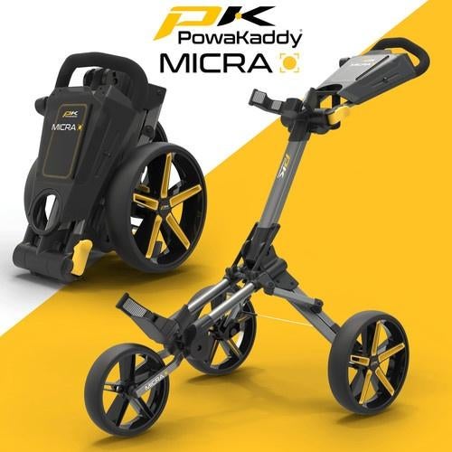 Powakaddy Micra - gunmetal/yellow -, Sport en Fitness, Ophalen of Verzenden, Nieuw, Golfkar, Overige merken