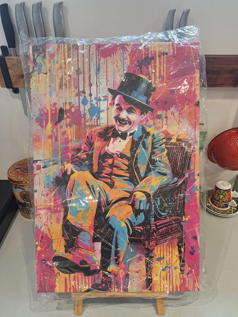 CHARLIE CHAPLIN STREET ART, Antiquités & Art, Enlèvement