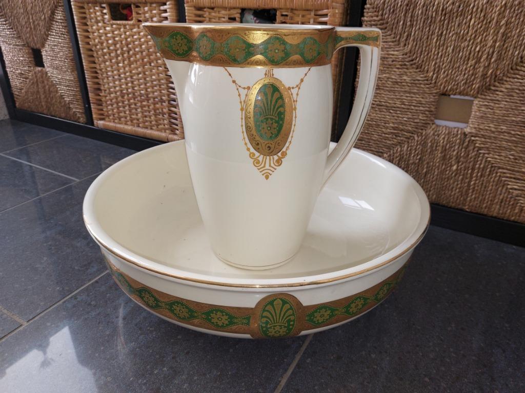 Vintage toiletstel kan waskom, Antiek en Kunst, Ophalen of Verzenden