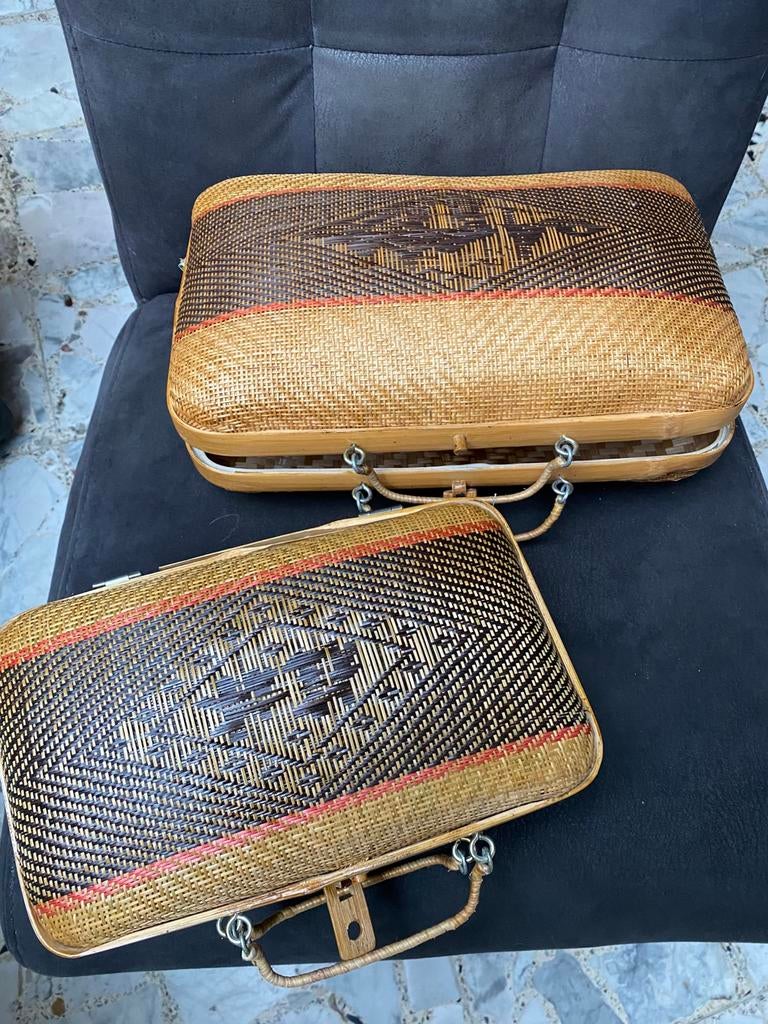 2 vintage koffertjes en 1 clutch, Ophalen, Zo goed als nieuw