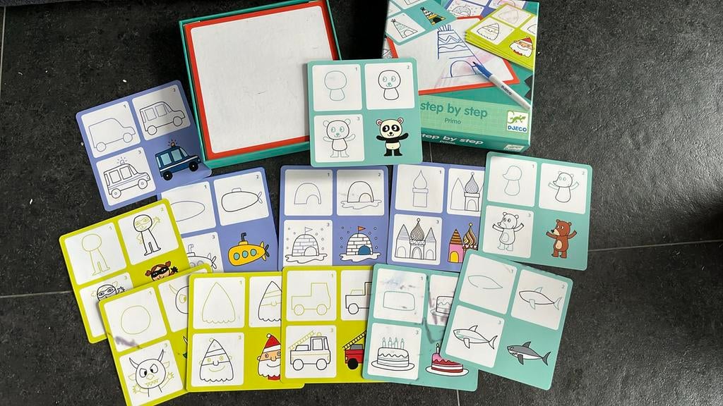 Jeu Djeco dessin étape par étape, Utilisé
