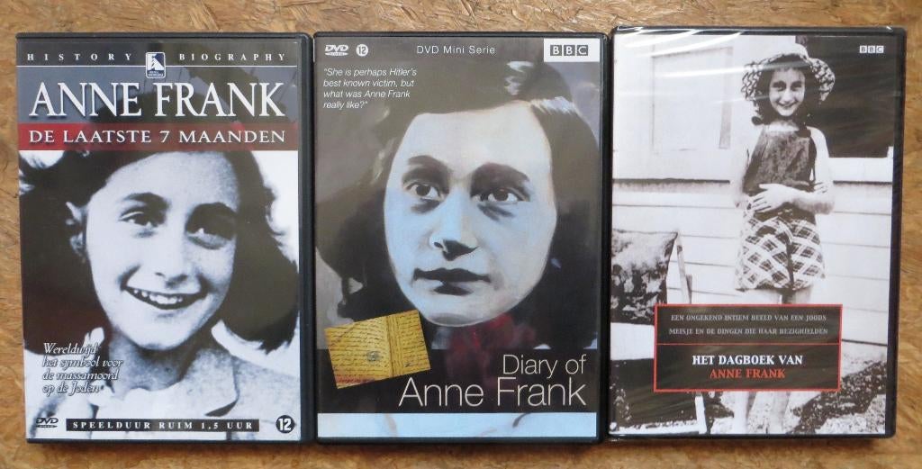 3 x DVD - ANNE FRANK, Alle leeftijden, Verzenden, Zo goed als nieuw, Politiek of Geschiedenis