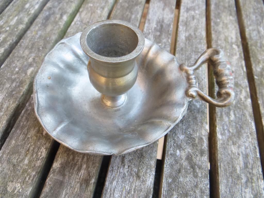 Bougeoir en étain "Albert Liénard", Antiquités & Art, Enlèvement ou Envoi