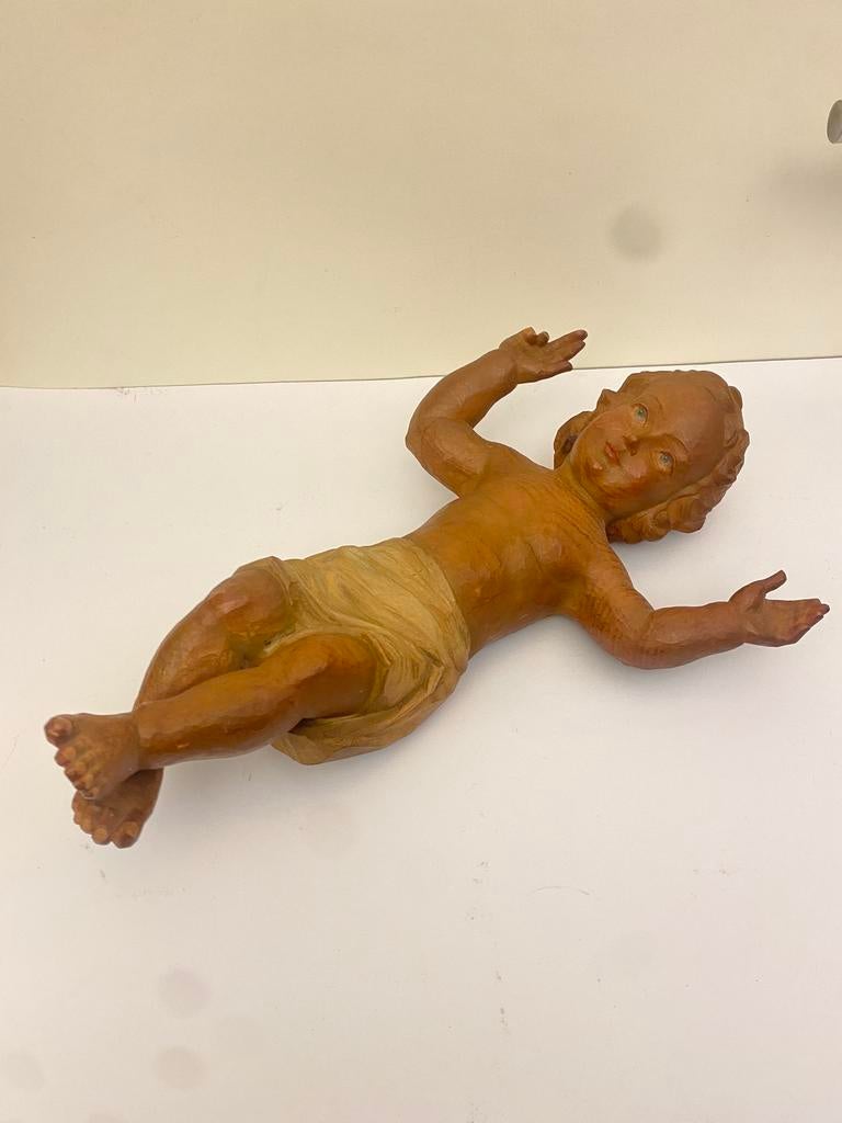 Houtgesneden Jezuskind - 35cm - vermoedelijk kerk onderdeel., Antiek en Kunst, Ophalen of Verzenden