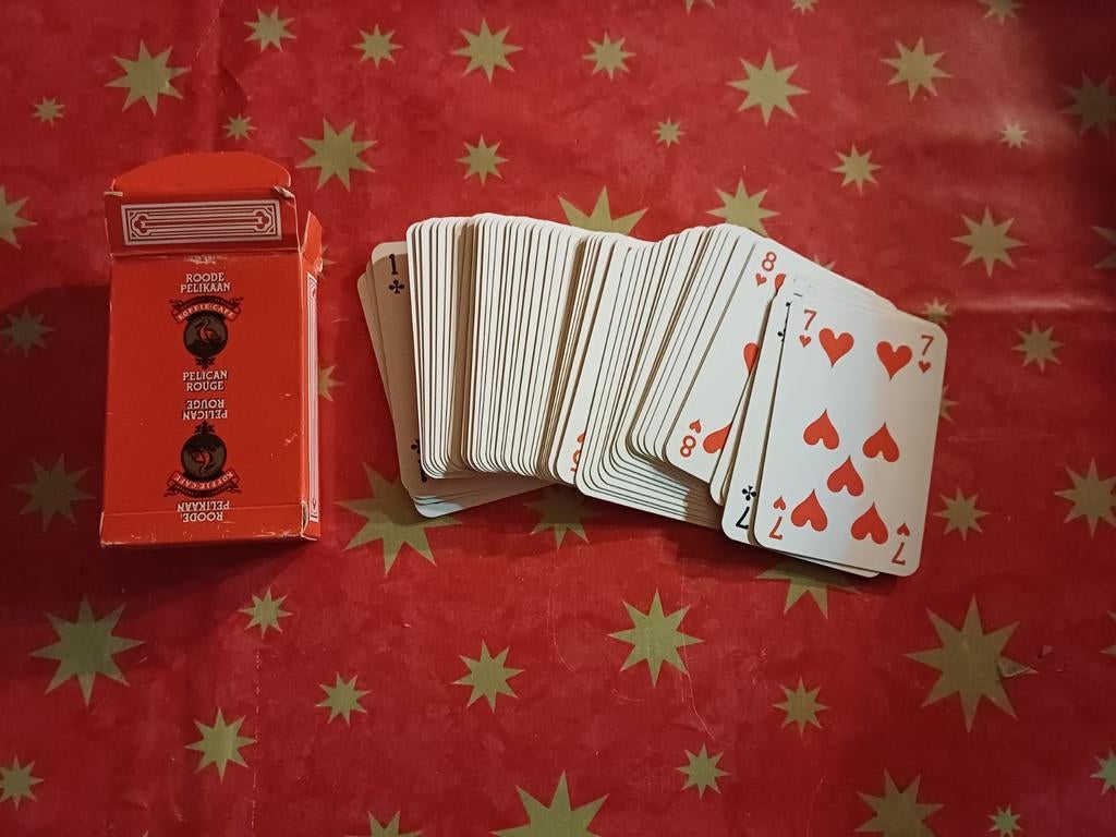 Kaartenspel "Roode Pelikaan-Pelican rouge", Ophalen of Verzenden, Gebruikt, Speelkaart(en)