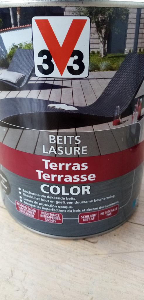 LASURE TERRASSE V33 Color Anthracite Mat 2,5L. NEUF- 45 €, Bricolage & Construction, Neuf, Moins de 5 litres, Gris, Enlèvement