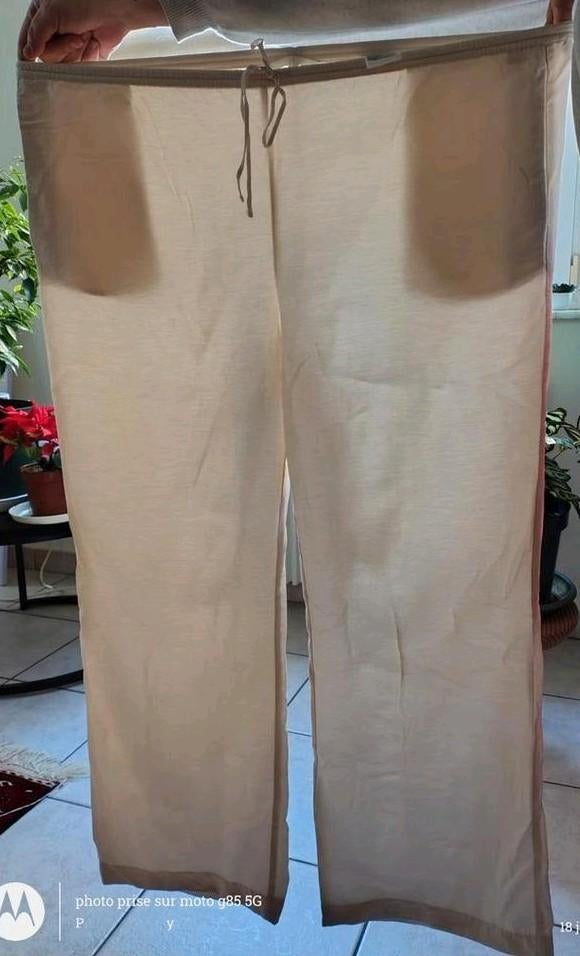 Pantalon femme léger grande taille xl élastique comme neuf ., Vêtements | Femmes, Grandes tailles, H&M, Comme neuf, Beige, Pantalon ou Jeans