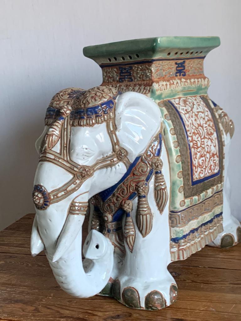 Vintage Keramiek Olifant Bijzettafel, Antiek en Kunst, Ophalen