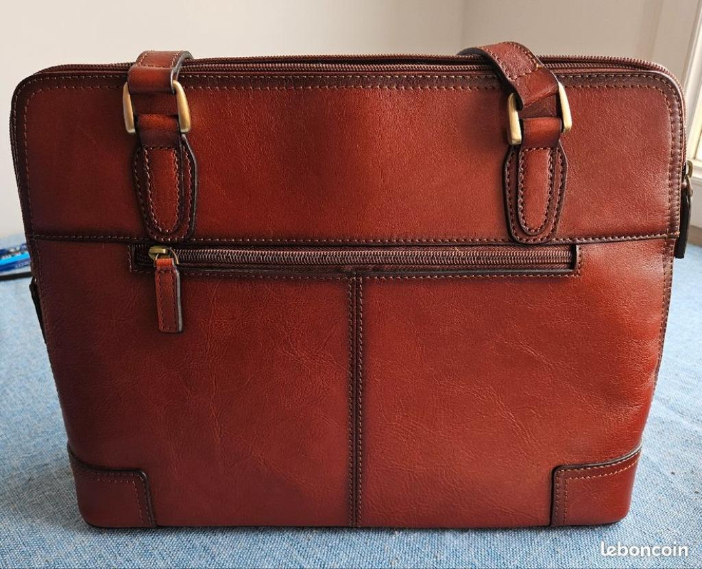 Sac à main en cuir marron Ritelle Marque Deposee, Enlèvement ou Envoi, Brun, Sac à main