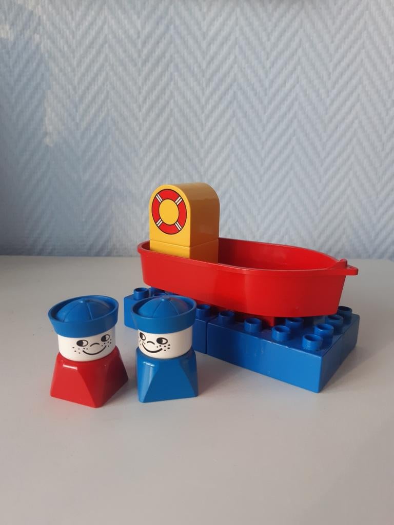Leuk lego duplo bootje met 2 matroosjes, Ophalen, Zo goed als nieuw, Duplo