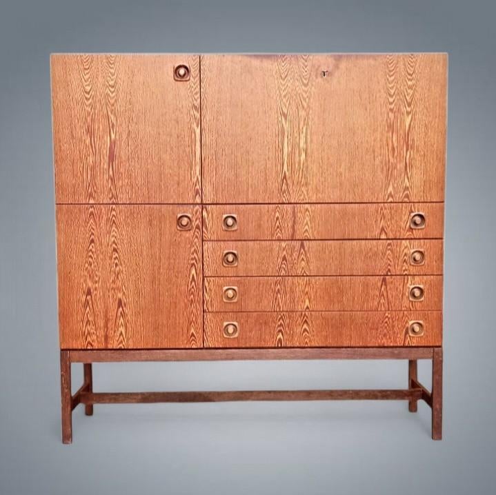 Sideboard Vintage Dressoir Highboard Bar  années 60's Wengé, Enlèvement