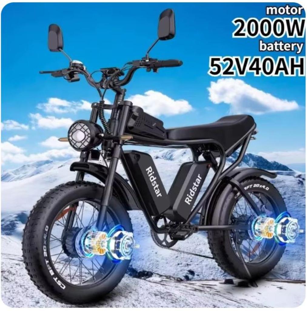 Unieke Fatbike. 2x Motoren 2x Accu's. 2000W 52V 40AH. R.T.R, Fietsen en Brommers, Fietsen | Mountainbikes en ATB, Verzenden, Nieuw
