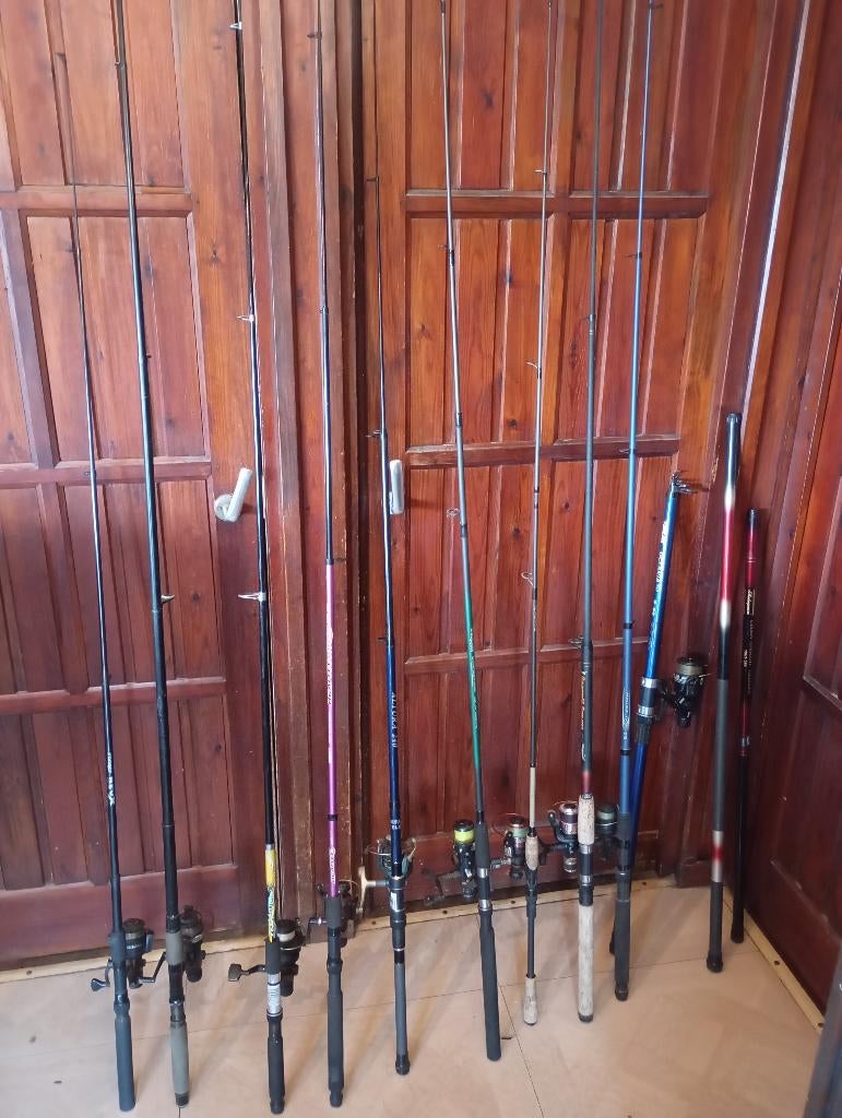 Lot de canne a pêche avec matériel, Enlèvement, Utilisé, Canne à pêche complète