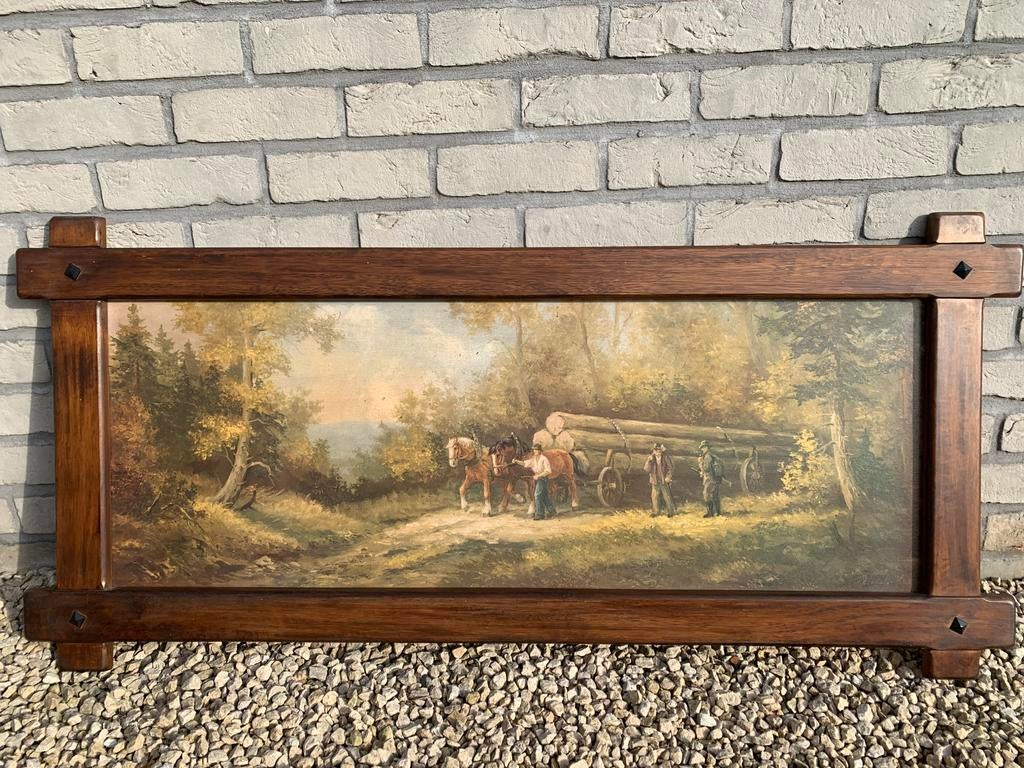 Schilderij boer met paard, Enlèvement