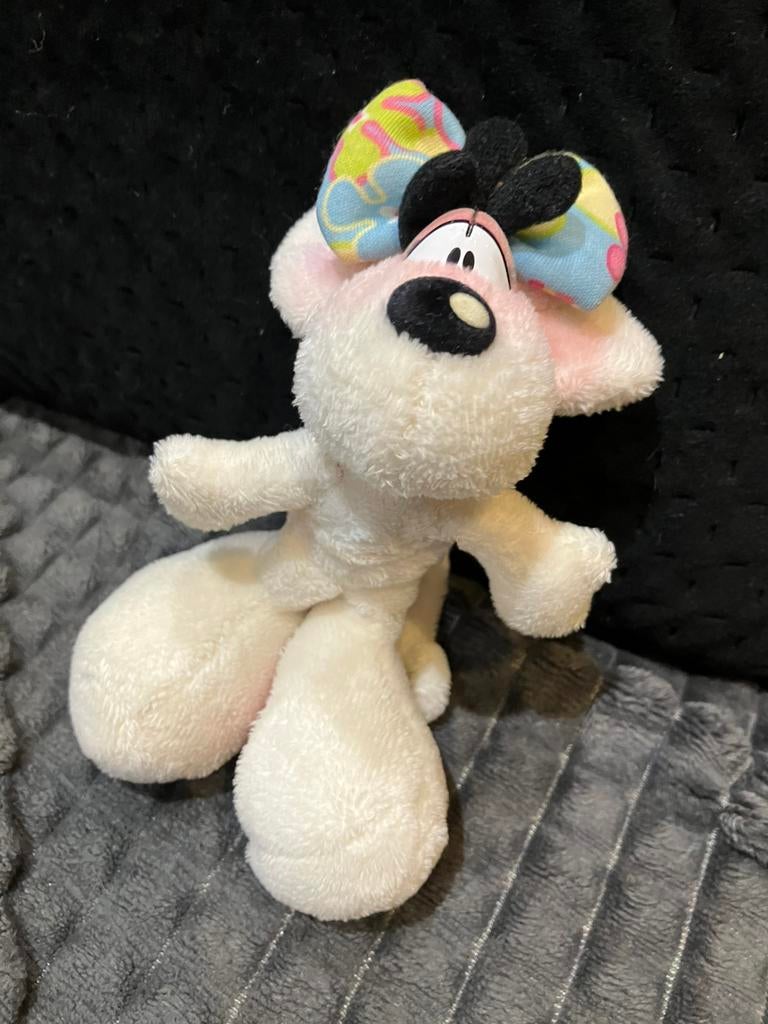 Diddl knuffel diddlina 11 cm in blootje met strik, Verzamelen, Ophalen of Verzenden, Diddl, Gebruikt, Knuffel