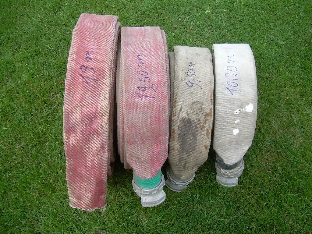 brandslang 70 en 60 mm, dsp kopellingen, haspel met darm, Ophalen of Verzenden, Gebruikt, Tuinslangkoppeling