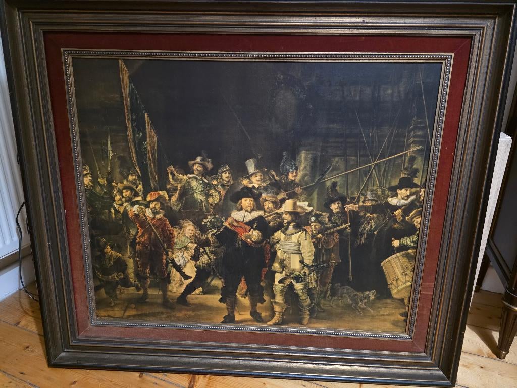 reproductie "de nachtwacht" van Rembrandt, Antiek en Kunst, Ophalen