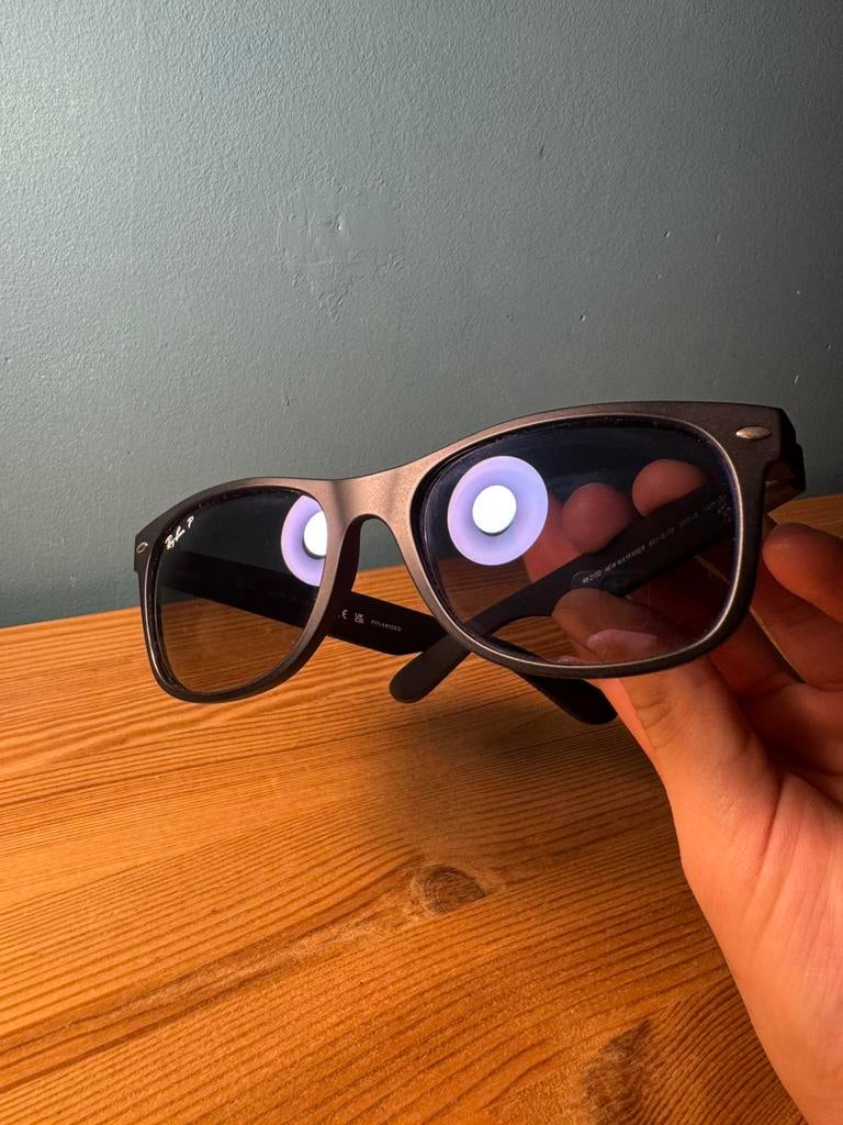 Lunettes de soleil Ray-Ban New Wayfarer parfait état, Ophalen, Zonnebril, Zwart, Zo goed als nieuw