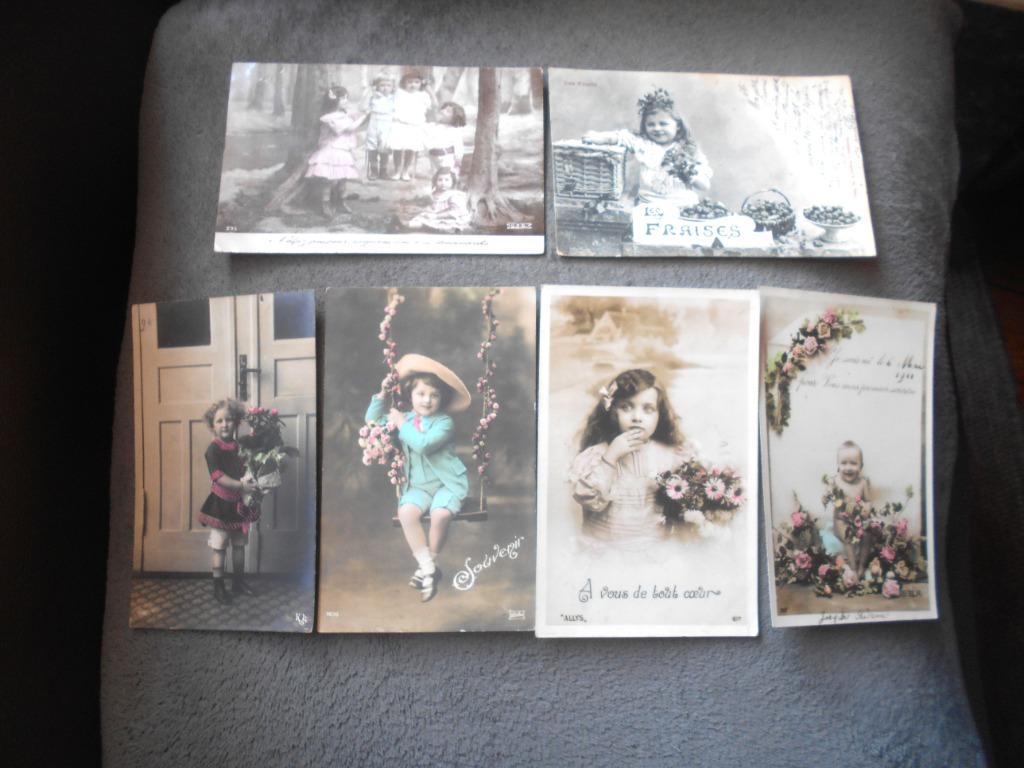6 anciennes cartes postales vintage enfants, Collections, Enlèvement ou Envoi, Avant 1920, Affranchie