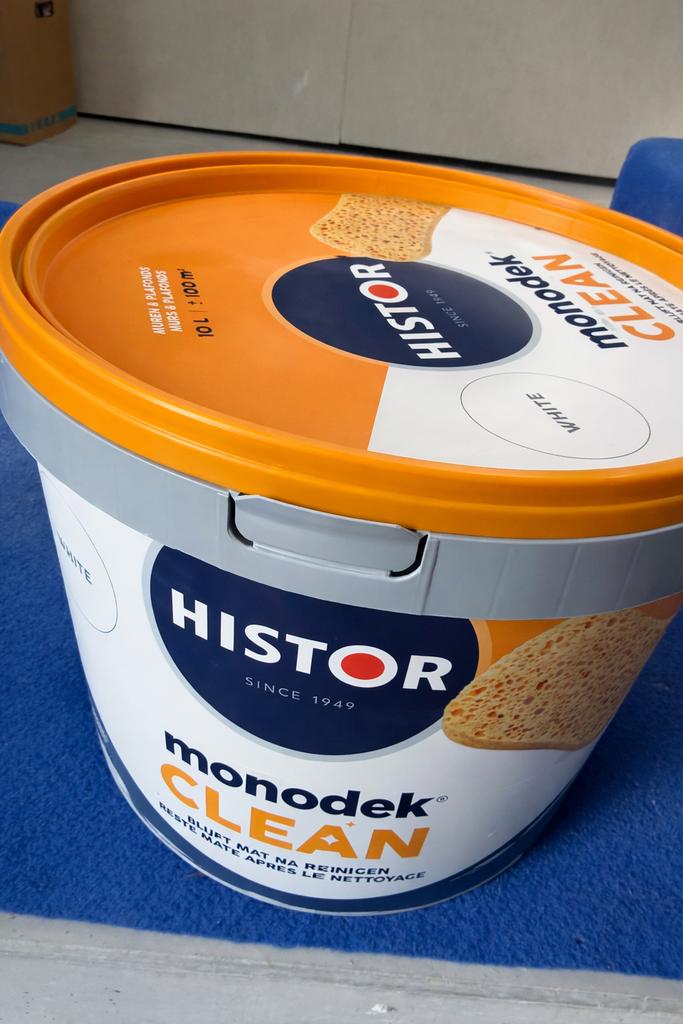 Histor Monodek Clean 10L wit ONGEOPEND – nieuw, Ophalen, Wit, Nieuw, Verf