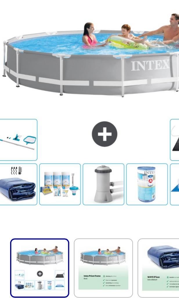 Intex zwembad all inn kit, Tuin en Terras, Zwembaden, Ophalen, Zo goed als nieuw