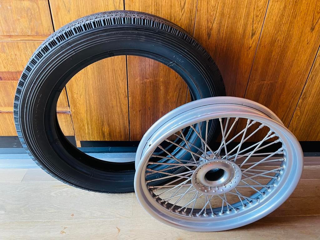 MG-TC (1948) originele velg en band, Auto-onderdelen, Banden en Velgen, Overig, Banden en Velgen, Nieuw, Ophalen of Verzenden