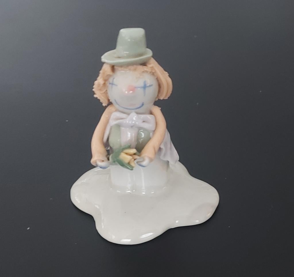 Kleine clown van keramiek, Verzamelen, Beelden en Beeldjes, Gebruikt, Mens, Ophalen