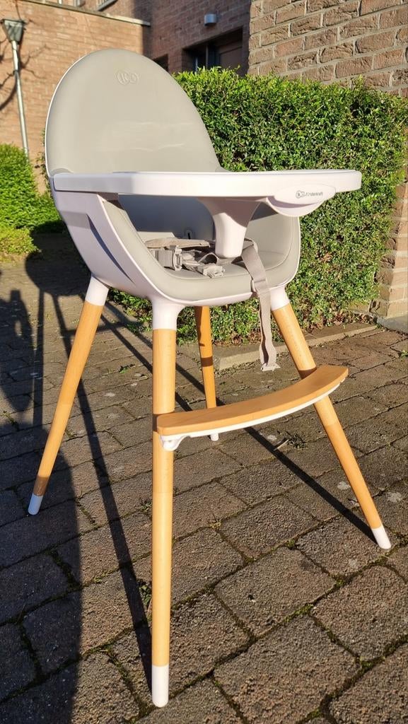 KinderKraft 2-in-1 evoluerende kinderstoel grijs en houtkleu, Kinderen en Baby's, Kinderstoelen, Ophalen