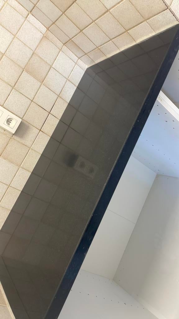 Zwart granieten werkblad, Ophalen, 100 tot 150 cm, Zwart, Zo goed als nieuw