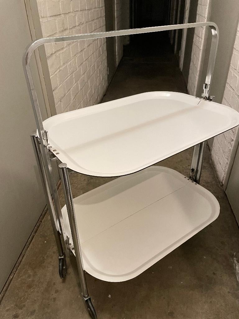 DESSERTE ROULANTE PLIABLE , Comme neuf, Métal, Classique, Enlèvement
